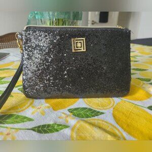 Liz Claiborne Phone Charging Wallet - Glitter Black